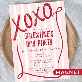 Invitación Magnética XOXO Hand Drawn Galentine’s Day Party