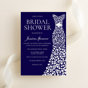 Invitación Magnífica ducha de novia con vestidos blancos