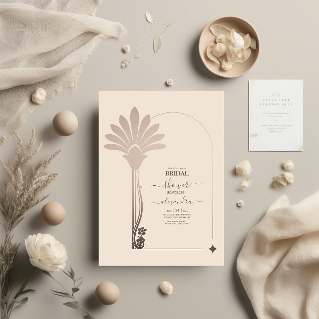 Invitación Magnífica ducha de novia de estilo Art Deco (Subido por el creador)