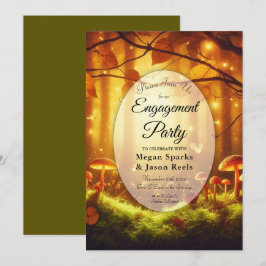 Invitación Magnífica fiesta de compromiso de cuento de hadas 