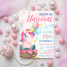 Magnífica fiesta de cumpleaños de Rainbow Unicorn