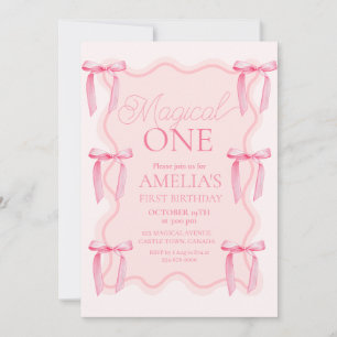 Invitación Magnífica fiesta de cumpleaños de un primer Chica 