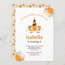 Invitación Magnífica fiesta de cumpleaños de unicornio en Hal