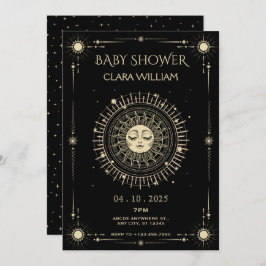 Invitación Magnífica mística tarot boho sun Baby Shower
