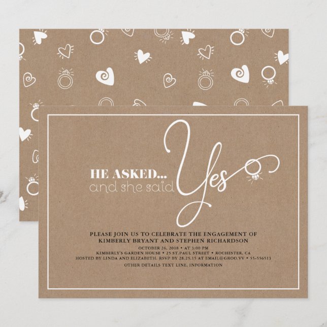 Invitación Magnífica tipografía Cute moderna fiesta de compro (Anverso / Reverso)