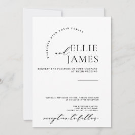Invitación Magnífica tipografía Minimalista simple en blanco