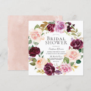 Invitación Magníficamente Hermosa Ducha De Novias De Floral