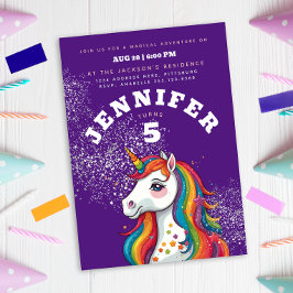 Invitación Magníficas estrellas del arco iris del Purpurina p