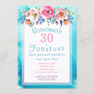 Invitación Magnífico 30 y fabuloso floral