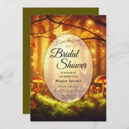 Invitación Magnífico Amber Forest Fairytale Bridal Shower