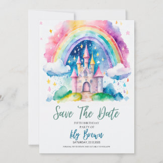 Invitación Magnífico Aniversario Del Castillo De Arcoiris Sal