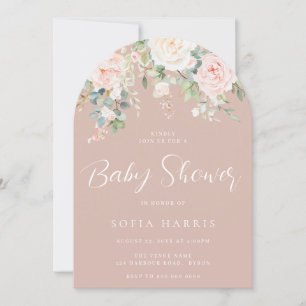 Invitación Magnífico Baby Shower botánico Rubor & Ivory