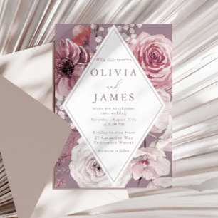 Invitación Magnífico Boda botánico de marco floral clásico