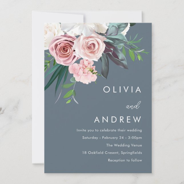 Invitación Magnífico Boda tropical moderno (Anverso)