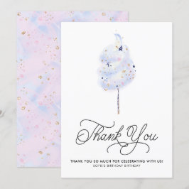 Invitación Magnífico Candy de algodón azul y Purpurina Gracia