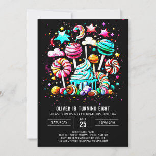 Invitación Magnífico Candyland Extravaganza Cumpleaños