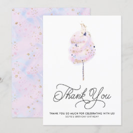 Invitación Magnífico dulce de algodón rosado y Purpurina grac
