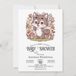 Invitación Magnífico encantado Wolf Baby Shower Digital