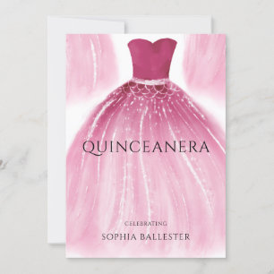 Invitación Magnífico Fiesta vestido de traje rosa de Rubor Qu