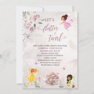 Invitación Magnífico Floral Hada Princesa ducha Invita