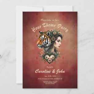 Invitación Magnífico mundo floral de steampunk