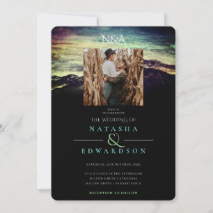 Invitación Magnífico paisaje montañoso Boda fotográfico