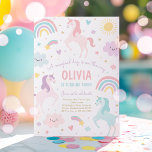 Invitación Magnífico Pastel Unicornio Fiesta de Cumpleaños de<br><div class="desc">Magical Pastel Unicornio Rainbow Birthday Party Invitación Todos los diseños son © PIXEL PERFECTION FIESTA LTD</div>