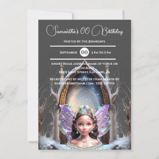 Invitación Magnífico portal de princesa de nieve encantada