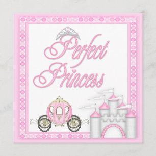 Invitación Magnífico Princesa Baby Shower Coach and Castle