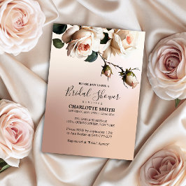 Invitación Magnífico Rosa de aceite beige de Rubor Invita duc