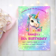 Magnífico unicornio arcoíris Cumpleaños