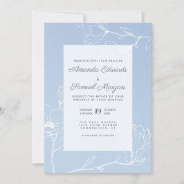 Invitación Magnolia azul