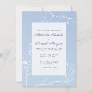 Invitación Magnolia azul