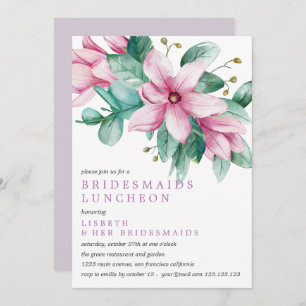 Invitación Magnolia Bloom Bridesmaids Boda Luncheon