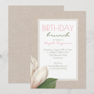 Invitación Magnolia Bloom Ladies Birday Brunch