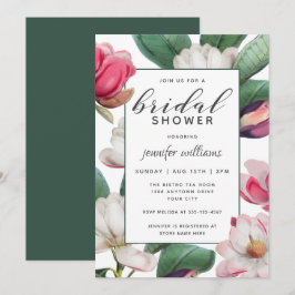 Invitación Magnolia Blossoms Boho Floral Bridal Shower
