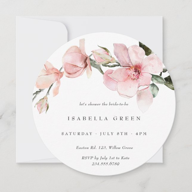 Invitación Magnolia Bridal Shower (Anverso)