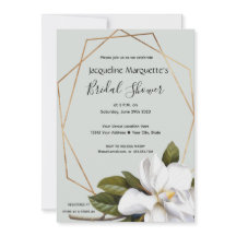 Magnolia Bridal Shower con oro y sabio