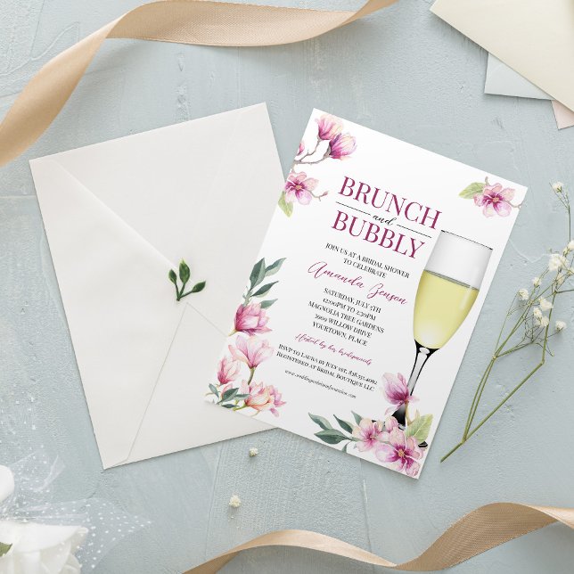 Invitación Magnolia Brunch y Bubbly Bridal Shower (Subido por el creador)