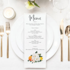 Invitación Magnolia Citrus Menú Boda y gracias