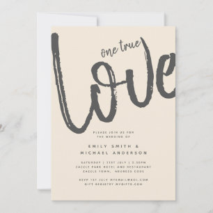 Invitación Magnolia Cream Tipografía Boda moderna