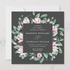 Invitación Magnolia & Eucalipto | Boda Cuadrada