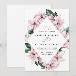 Invitación Magnolia & Eucalipto | Marco Floral de Boda