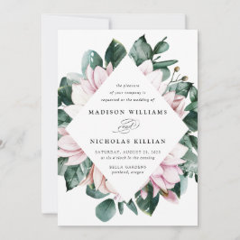 Invitación Magnolia & Eucalipto | Marco Floral de Boda