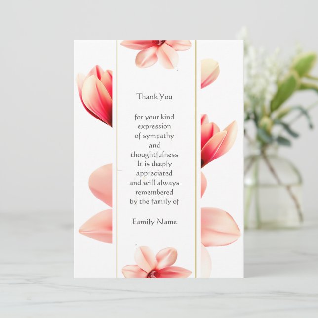Invitación Magnolia Flower Card (Anverso de pie)