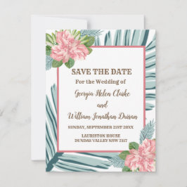 Invitación Magnolia Lilies Bouquet Wedding Salven La Fecha