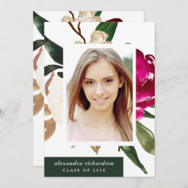 Invitación Magnolia pintada | Partido de Graduación de Fotogr