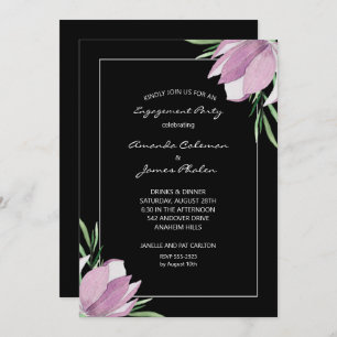Invitación Magnolia Watercolor Engagement Party