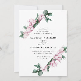 Invitación Magnolia y Eucalipto| Boda de marco floral