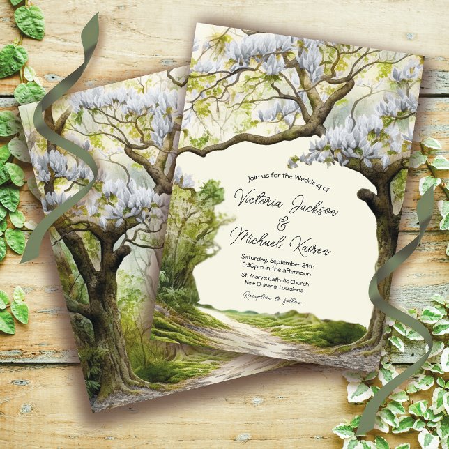 Invitación Magnolia y Moss Southern Charm Boda (Subido por el creador)